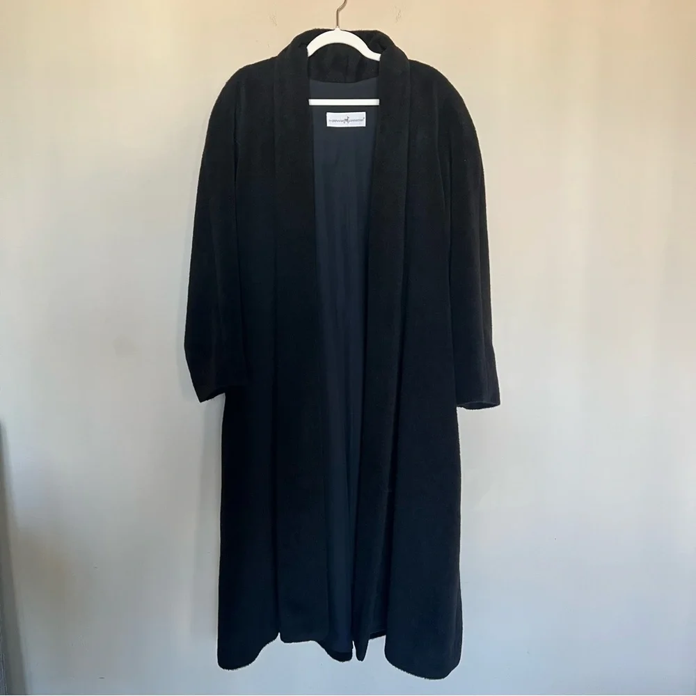 Peruvian Connection Baby Alpaca Wool Long Black Decades Coat